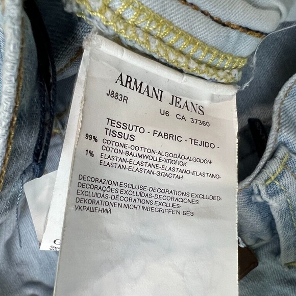 AJ Armani Men's High Rise Straight Leg Denim Jeans Blue Size 30/30 - Picture 14 of 16